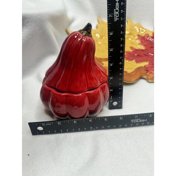 Chris Madden Harvest Fall Autumn Leaves Serveware - Picture 9 of 9